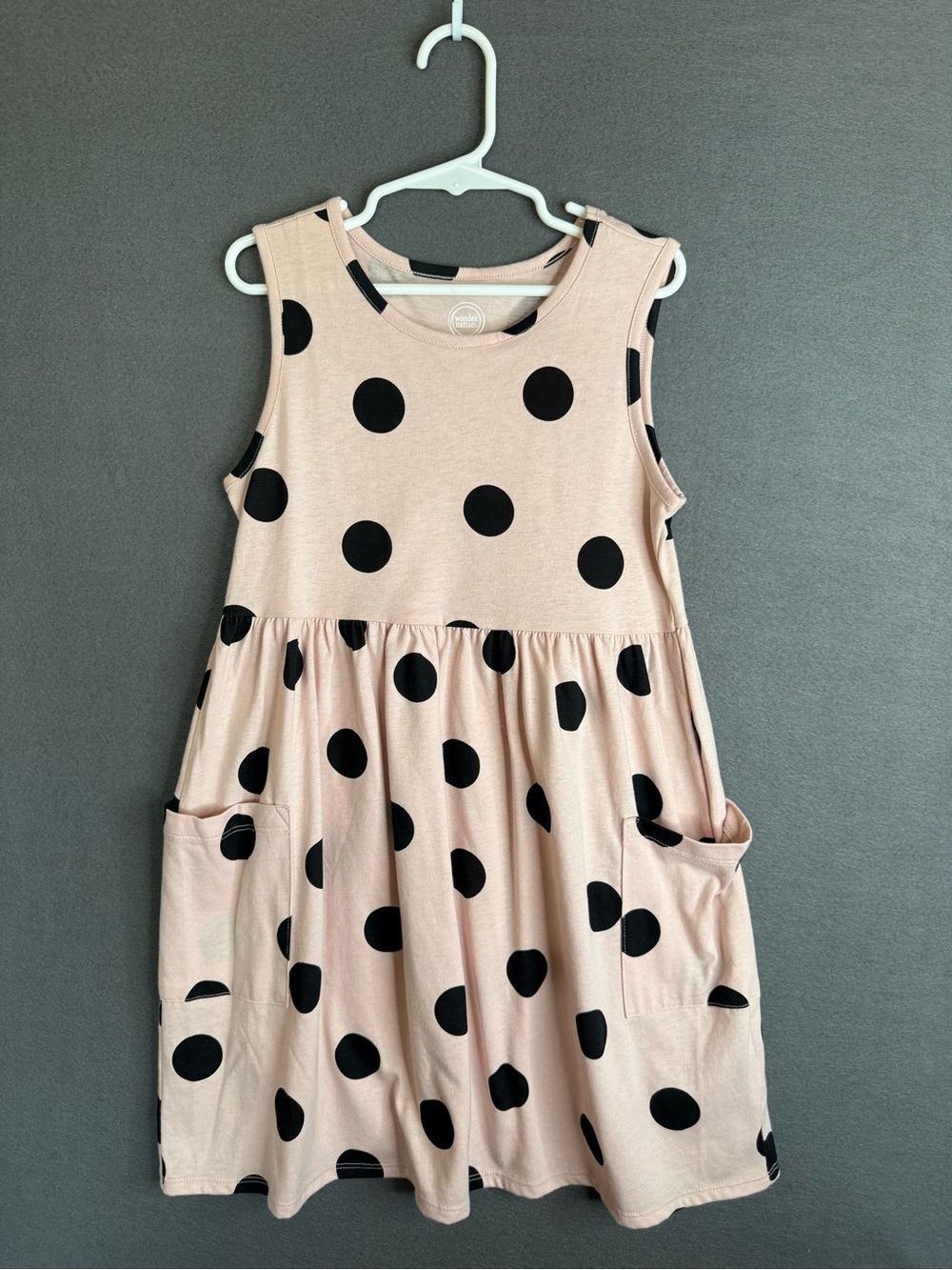 wonder nation Pink Polka Dot Pocket Dress 6X